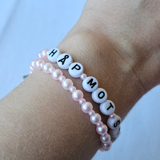 Håp - mot - styrke - armbånd lys rosa