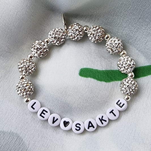 Lev sakte- armbånd- Amy sølv