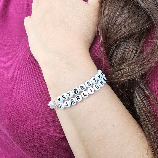 Arianne - størst er kjærligheten armbånd hvit